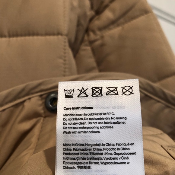 Rains Liner Shirt Jacket Size XL Quilted Waterproof Shacket Sand - Picture 6 of 8